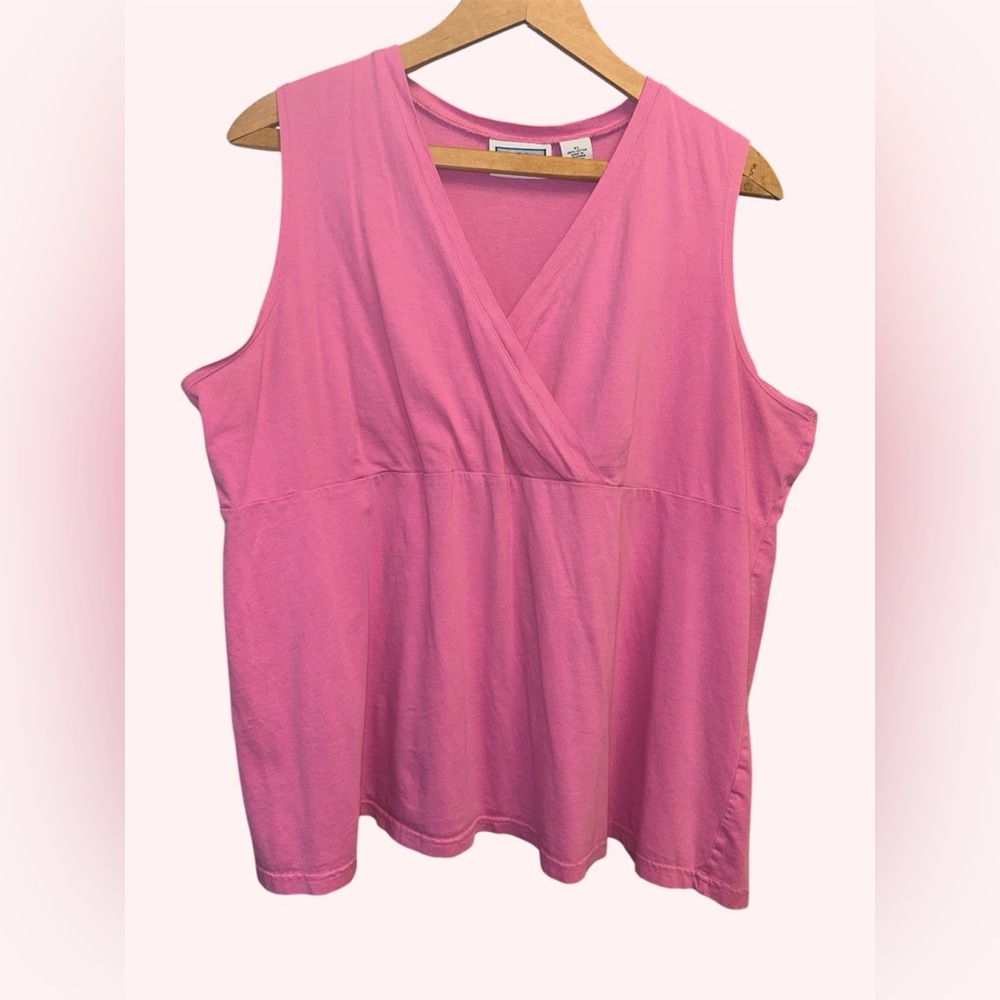 🚨 Baby and Me Pink Sleeveless V-Neck Knit Maternity Top XL
